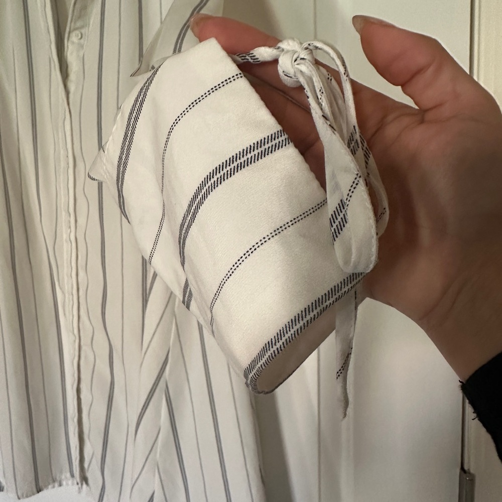 Chic Striped Button-Up Blouse - image 2